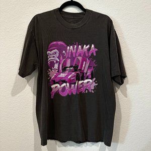 Inaka Power Vintage Men's Black Geometric Short Sleeve Crew Neck T-Shirt Size M